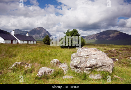 Black Rock Cottage in Glencoe regione delle Highlands scozzesi Foto Stock