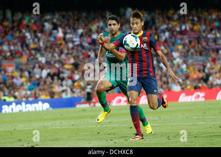 Barcellona, Spagna. © D. 18 Agosto, 2013. Neymar (Barcellona) Calcio : spagnolo "Liga Española" corrispondono betweena FC Barcellona 7-0 Levante UD al Camp Nou stadium di Barcellona, Spagna. © D .Nakashima/AFLO/Alamy Live News Foto Stock