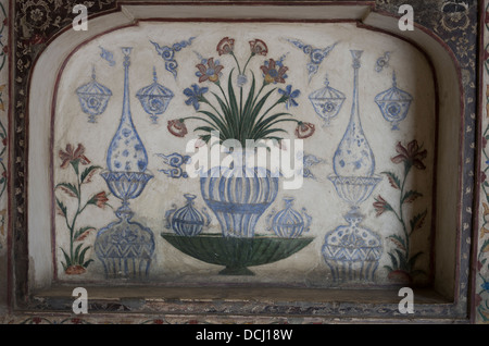 Itimad-ud-Daulah tomba interno ( Baby Taj ) che mostra ad intarsio Foto Stock