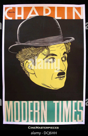 Tempi moderni - Movie Poster - diretto da Charlie Chaplin - United Artists, 1936 Foto Stock