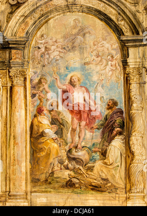 Xvii secolo - la glorificazione della Eucaristia - Pierre Paul Rubens (1630) olio su legno Foto Stock