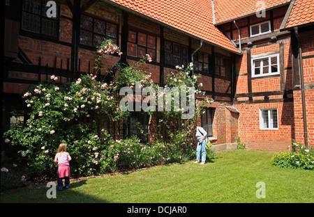 Monastero Wienhausen vicino a Celle, Lueneburger Heath, Bassa Sassonia, Germania Foto Stock