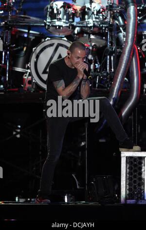 Taipei Cinese. 17 Ago, 2013. Gruppo Pop Linkin Park eseguire al Taipei Arena di Taipei, Cina sabato 17 agosto, 2013. © TopPhoto/Alamy Live News Foto Stock