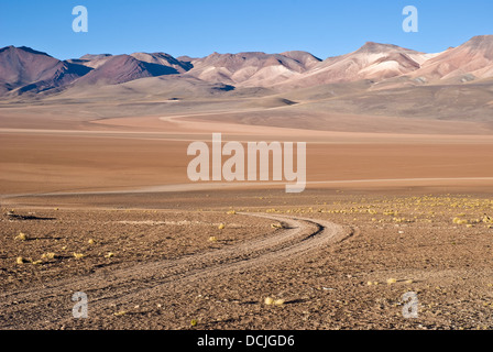 Vulcani nel deserto di Siloli, Bolivia Foto Stock