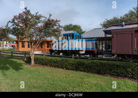 La Tavares Railroad Depot in Tavares, Florida USA Foto Stock