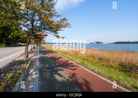 Lago Gyongpo in Gangneung, Gangwon-Do, Corea del Sud Foto Stock