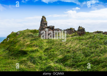 Rovine Murlough Bay North Antrim Irlanda del Nord Foto Stock