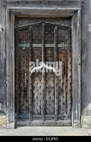 Porta in legno Foto Stock