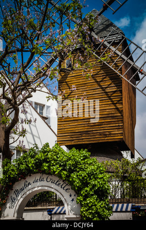 Moulin de la Galette in Montmartre, Parigi Francia Foto Stock