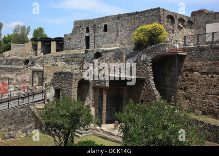 Porta Marina l'ingresso agli scavi di Pompei, Campania, Italia Foto Stock