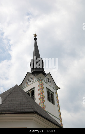 Chiesa di St Margaret in Bohinjska Bela, vicino a Bled, Slovenia in estate Foto Stock