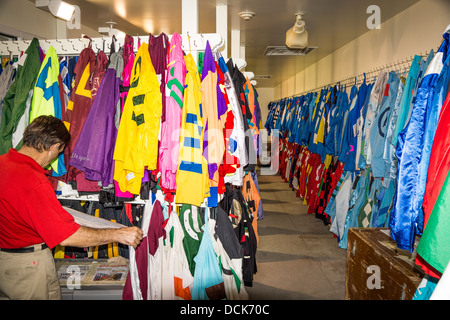 La sete stanza a Saratoga canalina contiene 3.500 fantini sete" organizzato dal colore unico con combinazioni di colore per ciascun proprietario. Foto Stock