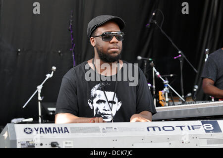 Il 10 agosto 2013 - Richmond, Virginia, Stati Uniti d'America - Jazz Band ROBERT GLASPAR esperimento di eseguire al quarto Annual Richmond Jazz Festival a Maymont Park. (Credito Immagine: © Tina Fultz/ZUMAPRESS.com) Foto Stock