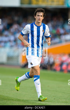 Ruben Pardo Gutierrez (Real Sociedad), Agosto 17, 2013 - Calcio : spagnolo "Liga Española" corrispondono betweena Real Societad 2-0 Getafe C.F. a Stadio Anoeta di San Sebastian, Spagna, (foto di Enrico Calderoni/AFLO SPORT) Foto Stock