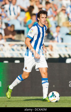 Ruben Pardo Gutierrez (Real Sociedad), Agosto 17, 2013 - Calcio : spagnolo "Liga Española" corrispondono betweena Real Societad 2-0 Getafe C.F. a Stadio Anoeta di San Sebastian, Spagna, (foto di Enrico Calderoni/AFLO SPORT) Foto Stock