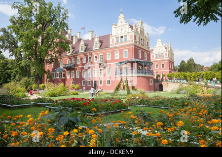 Neuen Schloss, Bad Muskau, nel Parco Muskauer, Fuerst Pueckler Park, Muskau Park, Bad Muskau, Bassa Sassonia, Germania Foto Stock