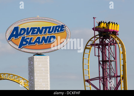 19/08/2013 Rage ride di Adventure Island theme park, Southend-on-Sea Foto Stock