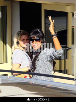 X fattore giudice Kelly Rowland arriva a fontana Studios per prove per gli spettacoli dal vivo a Londra, Inghilterra - 14.10.11 Foto Stock