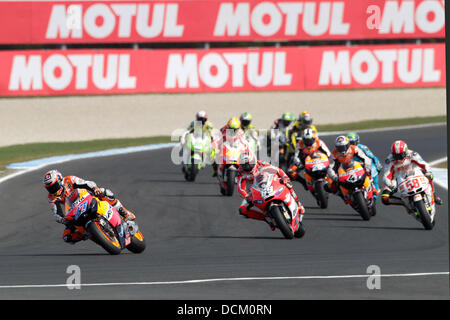 Atmosfera Moto2 gara della MotoGP australiano, che è 16 round del Campionato del Mondo di MotoGP sul circuito di Phillip Island Circuito Grand Prix di Phillip Island, Australia - 16.10.11 Foto Stock