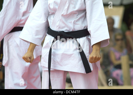 Formazione di karate Foto Stock