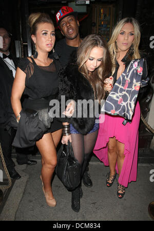 Lauren Goodger , Chloe verde e Frankie Essex , a Mahiki nightclub di Londra - Inghilterra - 20.10.11 Foto Stock