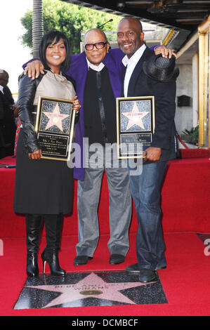 BeBe Winans, CeCe Winans, Quincy Jones BeBe e CeCe Winans onorato con la stella sulla Hollywood Walk of Fame di Hollywood, in California - 20.10.11 Foto Stock