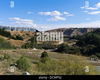 Dh MANGAWHERO VALLE NUOVA ZELANDA Wanganui Raetihi Road Mangawhero river valley paesaggio Isola del nord New Scenic 5 posti Foto Stock