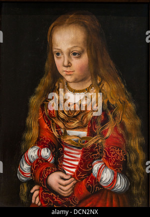Xvi secolo - una principessa di Sassonia, 1517 - Lucas Cranach il Helder Philippe Sauvan-Magnet / Museo attivo Foto Stock