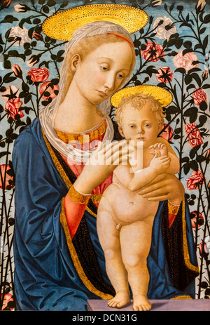 Xv secolo - Madonna con Bambino, 1470 Workshop di Fra Filippo Lippi Philippe Sauvan-Magnet / Museo attivo Foto Stock