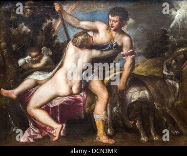 Xvi secolo - Venere e Adone, 1560 - Tiziano Philippe Sauvan-Magnet / Museo attivo Foto Stock