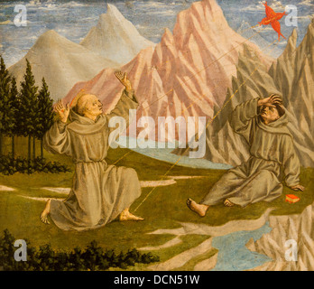 Xv secolo - San Francesco riceve le stimmate, 1445 - Domenico Veneziano Philippe Sauvan-Magnet / Museo attivo Foto Stock