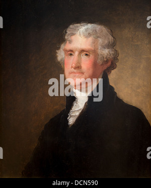 Xix secolo - Thomas Jefferson - Gilbert Stuart (1821) Philippe Sauvan-Magnet / Museo attivo Foto Stock