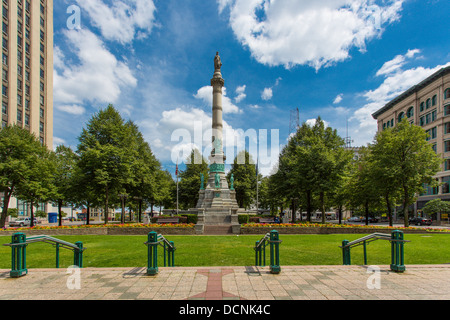 La guerra civile monumento, intitolato soldati e marinai in Lafayette Square nella città di Buffalo New York Stati Uniti Foto Stock