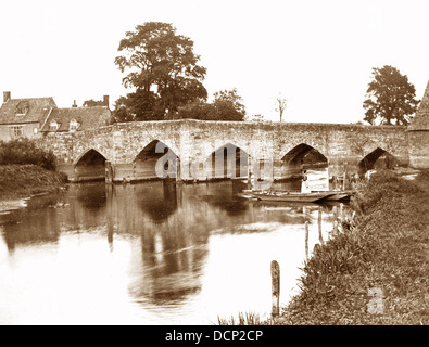 Newbridge vicino a Duxford Fiume Tamigi periodo Vittoriano Foto Stock