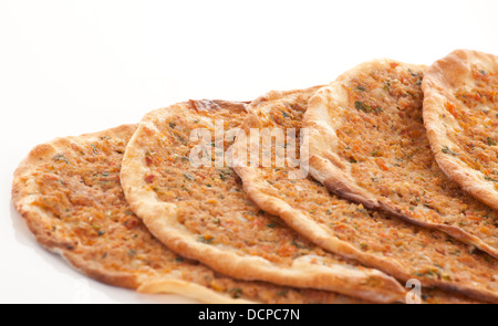 Stile turco lahmacun macinate Foto Stock