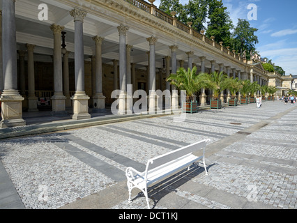 Colonnato Mill, Karlovy Vary, Karlsbad, Repubblica Ceca, Europa Foto Stock