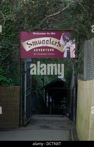 Smugglers attrazione avventura West Hill Hastings. Foto Stock