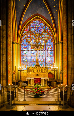 Maarten de Vos - "La Vergine" Cappella nella cattedrale di Notre Dame di Parigi Francia Foto Stock