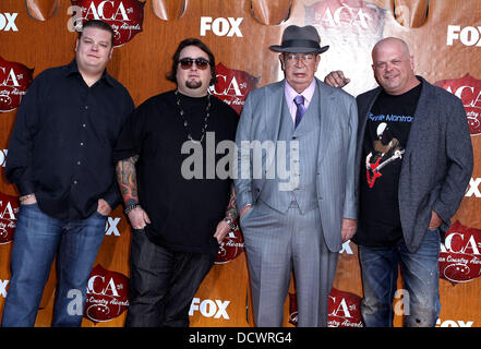 Corey Harrison, Chumlee, Richard Harrison, Rick Harrison 2011 American Country Awards - Gli arrivi al MGM Grand Resort Hotel and Casino Las Vegas, Nevada - 05.12.11 Foto Stock