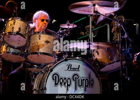 Ian Paice Deep Purple eseguire live a Göteborg Gothenburg, Svezia - 10.12.11 Foto Stock