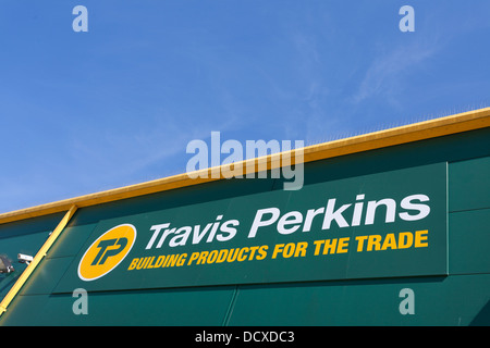 Travis perkins sinage sui costruttori mercanti. Foto Stock