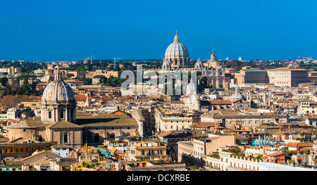 Vista in elevazione di Roma e Città del Vaticano Foto Stock
