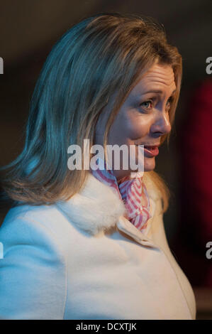 Emma Murphy di ITV News cenone di fine anno presso il London Eye Londra Inghilterra - 01.01.12 Foto Stock