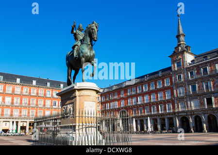 Madrid, Plaza Mayor Foto Stock