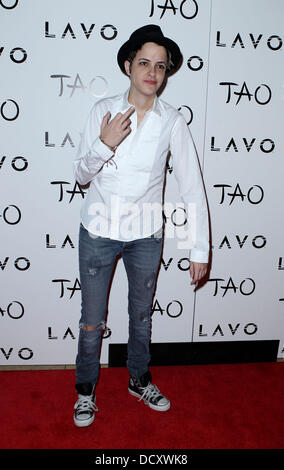 Samantha Ronson Veglione di Capodanno a Tao Night Club al Venetian Hotel & Casino - arrivi a Las Vegas, Nevada - 31.12.11 Foto Stock