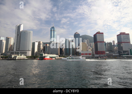 Viste intorno al porto di Hong Kong, l'Isola di Hong Kong Foto Stock