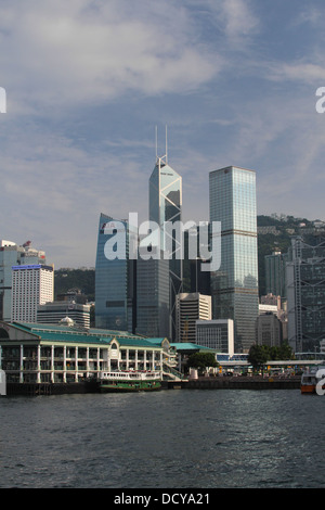 Viste intorno al porto di Hong Kong Foto Stock