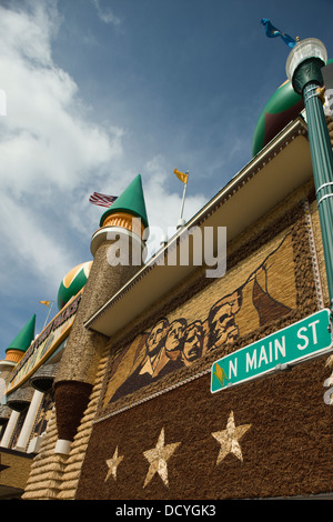 CORN PALACE CONVENTION CENTER MAIN STREET MITCHELL SOUTH DAKOTA USA Foto Stock