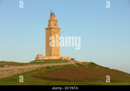 Torre di Hercules faro romano LA CORUNA Galizia Spagna Foto Stock