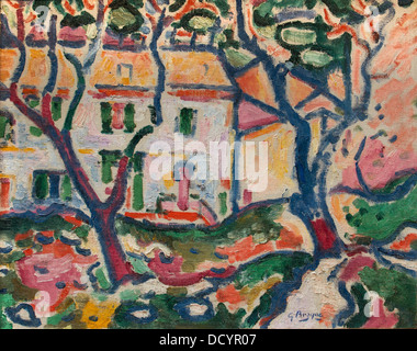 Casa dietro gli alberi - Georges Braque - Metropolitan Museum of Art di New York Olio su tela Foto Stock